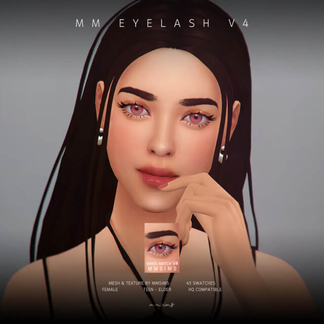 The sims 4 cc eyelashes maxis match - nelohair