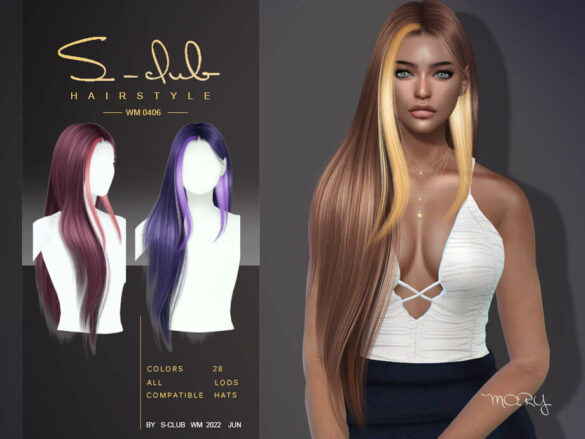 Long High shine hairstyle (Mary)