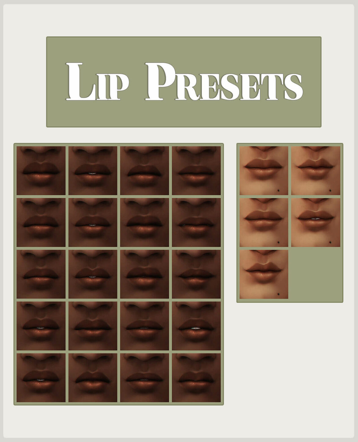 More Lip Presets Sims Love