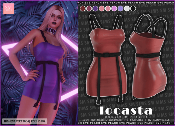 Sims 4 Iocasta Buckle Dress