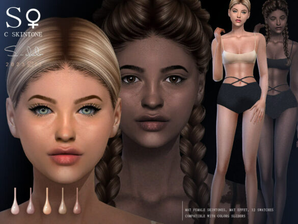 Naturel Female Skintones By S Club Sims Love