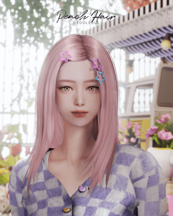 sims 4 hair peach - Sims Love