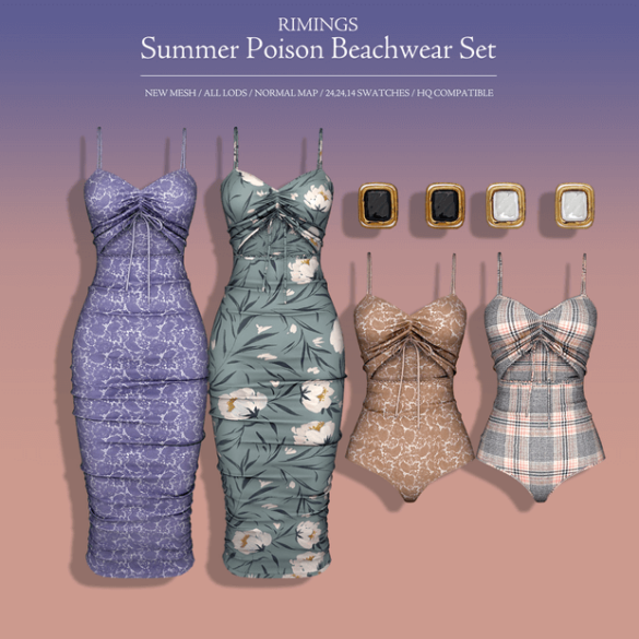 [RIMINGS] Summer Poison Beachwear Set
