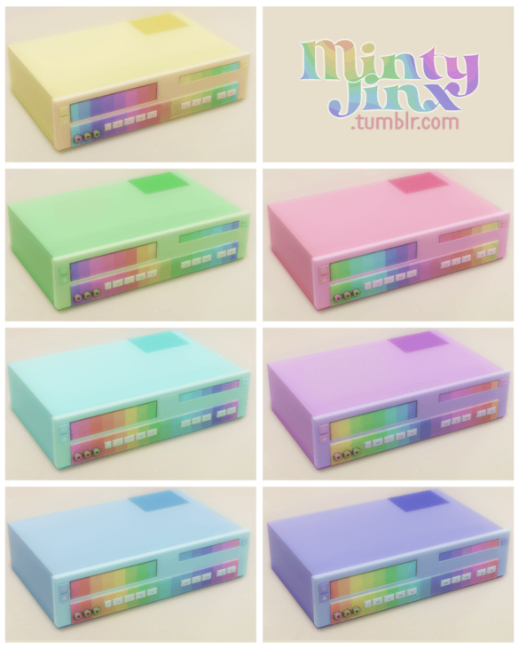 VHS Set (Colorful Pastel & Rainbow)