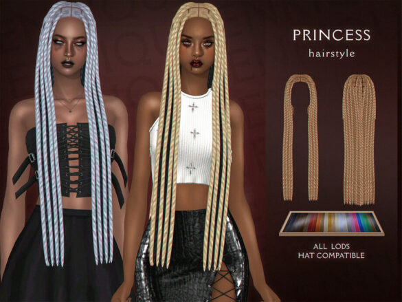 Princess Hairstyle black sims