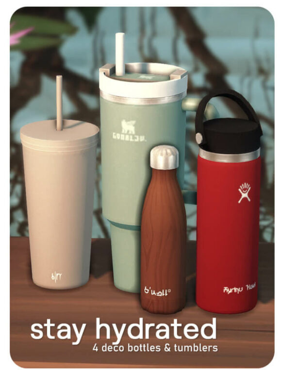 4 water bottles