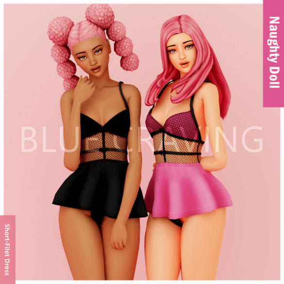 Naughty Doll - Short Filet Dress