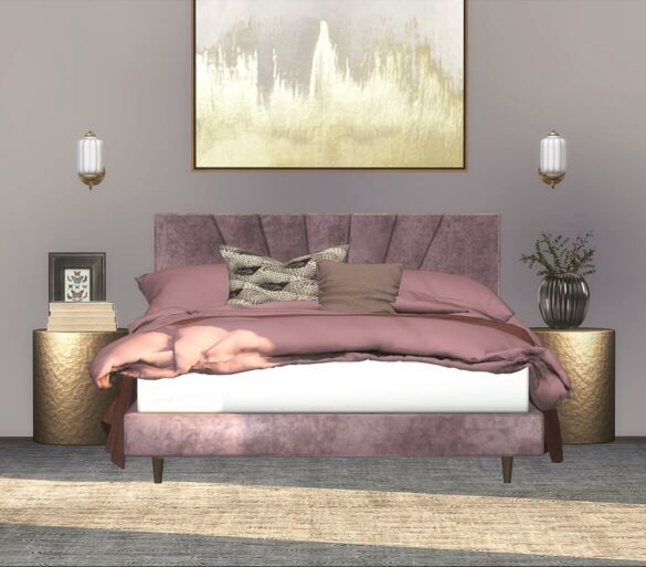 Velvet Art Deco Bed