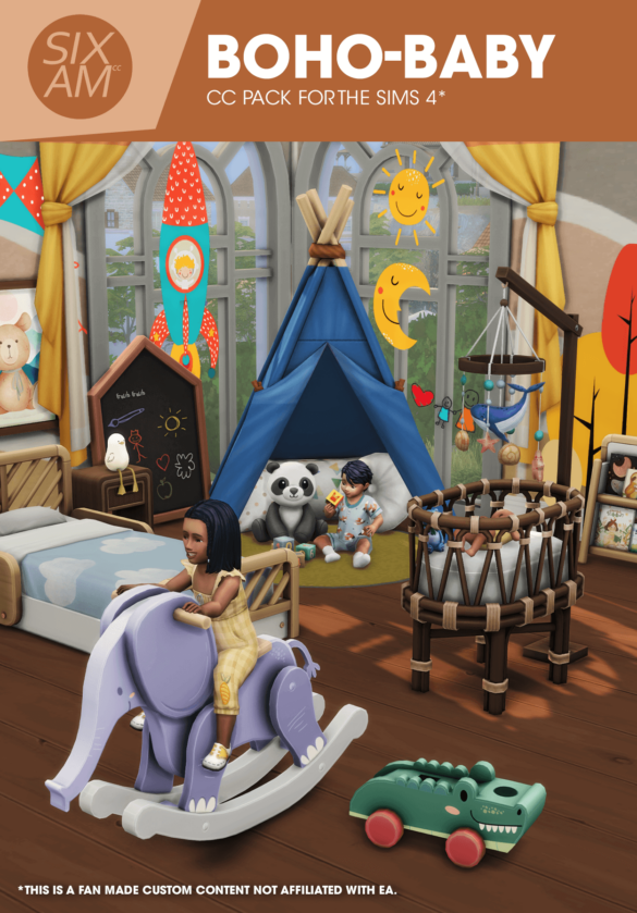 Boho Baby Bedroom CC Pack