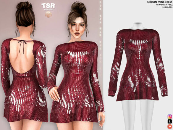 SEQUIN MINI DRESS BD1418