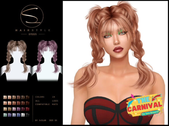 The Carnival Double braids hairstyle 070325 by S-CLUB