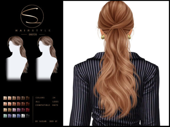 S-Club_080725_Wavy ponytail hair