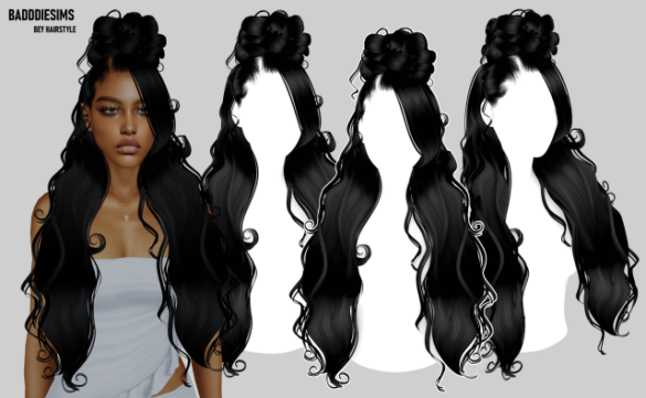 BADDDIESIMS KEYISHA HAIRSTYLE