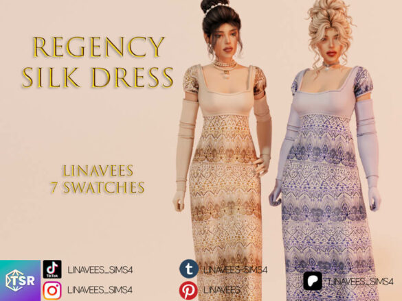 DIANA - REGENCY SILK DRESS