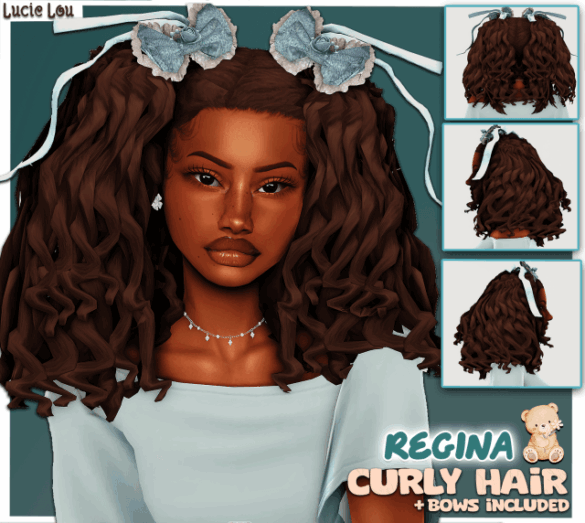 regina curly pigtails